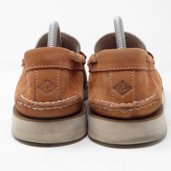 Sperry Top Sider Men's Tan White Leather Penny Color Block Loafers Shoes 9.5M - Picture 6 of 10